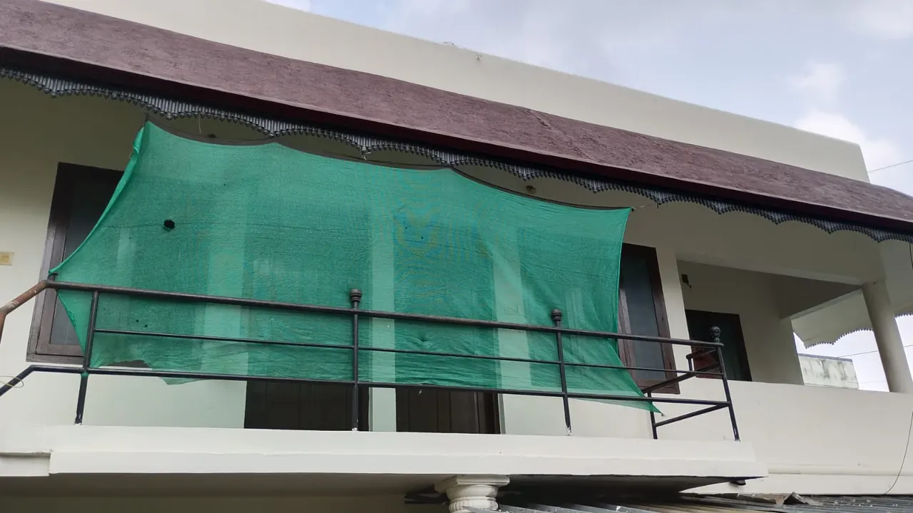 Upstairs balcony with railing at Ashraf Gents Hostel, NAD Road, Kalamassery